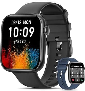 Smart Watch Men Women(Answer/Make Calls), 2023 Newest 1.8'' Bluetooth Smart Watch for Android iPhones, 5ATM Waterproof Outdoor Fitness Tracker-AI Voice/Heart Rate/SpO2/Sleep Monitor, Smartwatch Black on Amazon.ae - Price Tracker
