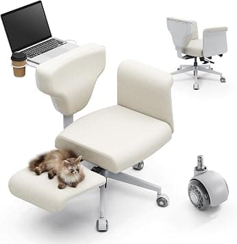 Drogo Freedom-X Multi-Position Office Chair For Work From Home With Laptop Tray, Adjustable Flexible Armrests & Cup Holders With Backrest, Flexible Armrests & Cup Holders With Breathable (White) on Amazon.ae - Price Tracker
