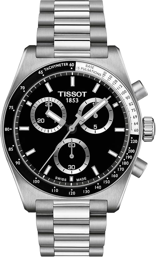 Tissot Mens PR516 Chronograph 316L Stainless Steel case Quartz Watches, Grey, Stainless Steel, 20 (T1494171105100) on Amazon - Best Deal Finder