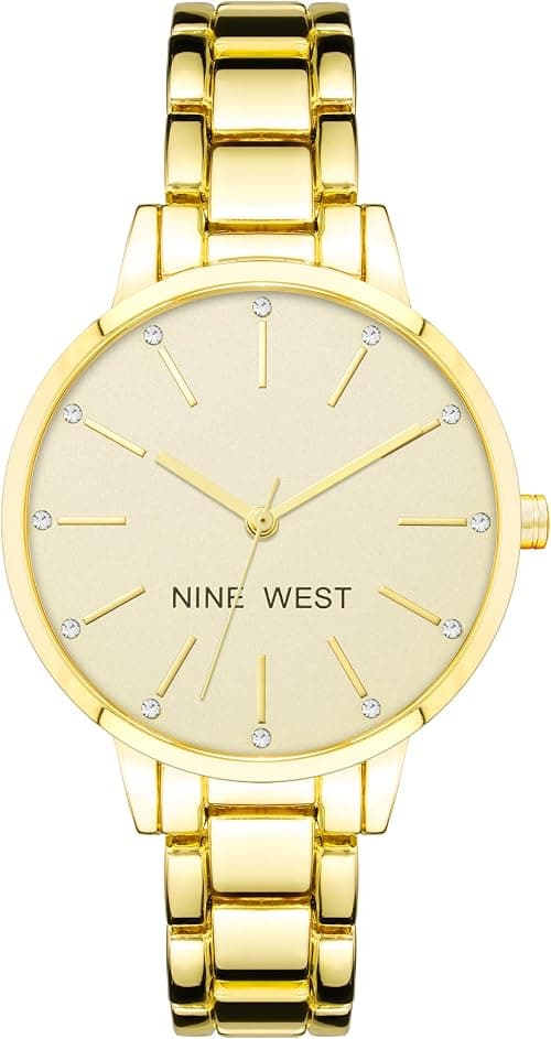 Nine West Women's Crystal Accented Bracelet Watch on Amazon - Best Deal Finder