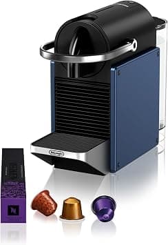 Nespresso De'Longhi Pixie EN127.BL, Capsule Coffee Machine, Espresso and Lungo Coffee, ECO Mode, Compact Design, 19 Bar Pressure System, Welcome Pack Included, 1260W, Blue - متتبع أسعار Amazon.sa