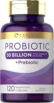 Carlyle Probiotics with Prebiotics | 120 Capsules | 50 Billion Active Organisms | Non-GMO & Gluten Free Supplement on Amazon.ae - Price Tracker