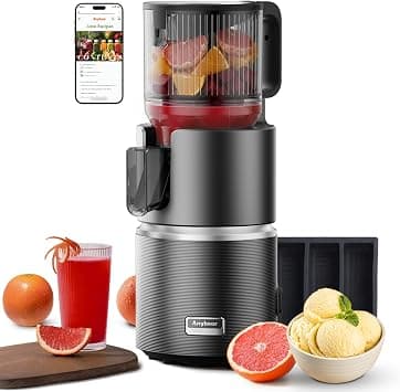 Anybear Cold Press Juicer, 350W Slow Masticating Juicer Machines 4.9" Extra Wide Feed Chute Fit Whole Fruits Vegetables with Dual-stage Auger | Tritan Material | BPA Free | Juice Recipes (Grey) on Amazon.ae - Price Tracker
