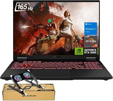 ASUS TUF A16 RTX 5060 Gaming Laptop, 16" FHD+ 165Hz Display, AMD Ryzen 7 260 (Beats Intel i7-14700), NVIDIA RTX 5060, 16GB DDR5 RAM, 1TB SSD, RGB Backlit KB, RJ-45, Bundle with PCO Laptop Cooler on Amazon.ae - Price Tracker