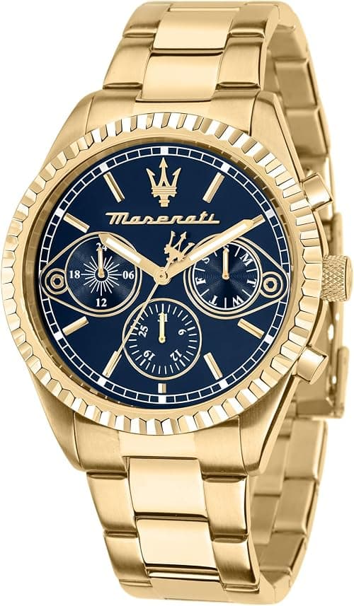 Maserati COMPETIZIONE 43 mm Multifunction Men's Watch, Gold, R8853100026 on Amazon.ae - Price Tracker