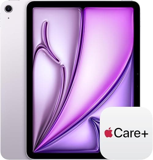 Apple iPad Air 11-inch with M3 chip Built for Apple Intelligence, Liquid Retina Display, 1TB, 12MP Front/Back Camera, Wi-Fi 6E, Touch ID, All-Day Battery Life — Purple with AppleCare+ (2 Years) على Amazon.ae - متتبع الأسعار