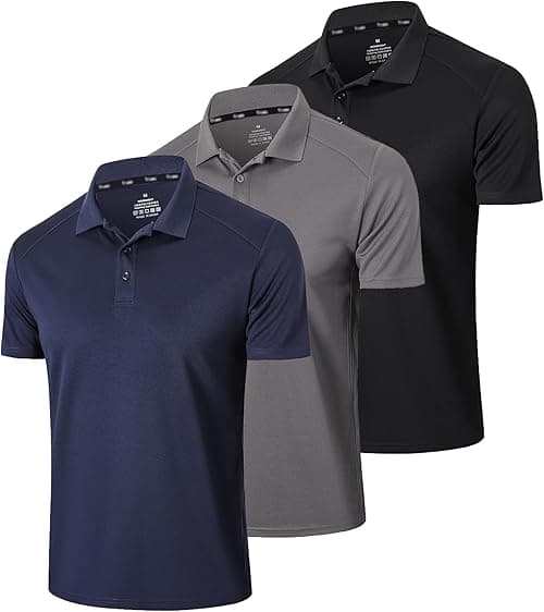 3er Pack Polo Shirts for Men Quick-Dry Men's T-shirts Moisture Wicking Comfortable Golfshirt Tops,Tees on Amazon.ae - Price Tracker