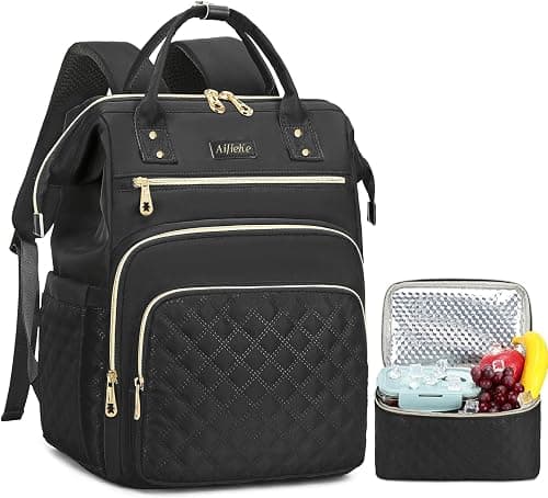 AIJIEKE Lunch Backpack for Women, 15.6 inch Laptop Backpack for Women, Work Backpack for Women with Lunchbox for Travel Nurse on Amazon.ae - Price Tracker