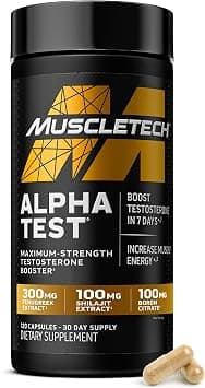 Testosterone Booster for Men | MuscleTech AlphaTest | Tribulus Terrestris & Boron Supplement | Max-Strength ATP & Test Booster | Daily Workout Supplements for Men, 120 Pills (Package May Vary) on Amazon.sa - Price Tracker
