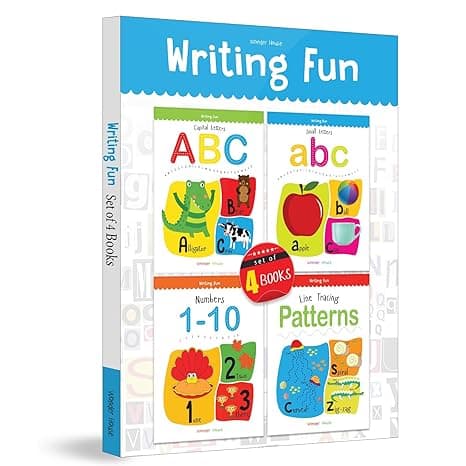 Writing Fun A Set Of 4 Books : Write And Practice Capital Letters, Small Letters and Numbers 1 to 2 on Amazon.ae - Price Tracker