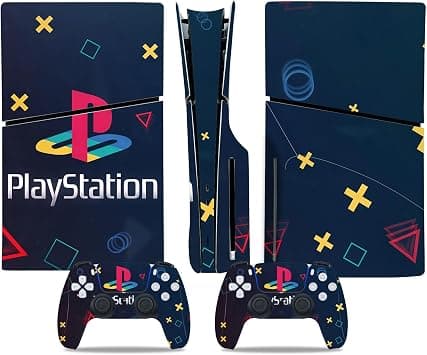eWINNER Skin Set Protective Vinyl Decal Stickers Wrap Cover Full Body Protective film for Playstation 5 PS5 Slim Disc Console & 2 Controllers Skin (P5 Slim CD-Driver Console Edition) (e0136) على Amazon.ae - متتبع الأسعار