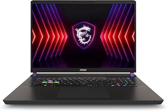 MSI Vector 17 HX 17” 240Hz QHD+ Gaming Laptop: Intel Core i9-14900HX, NVIDIA Geforce RTX 4080, 32GB DDR5, 1TB NVMe SSD, Thunderbolt 4, Cooler Boost 5, Win 11 Pro: Black A14VHG-649US على Amazon.ae - متتبع الأسعار