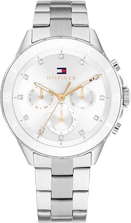Tommy Hilfiger Analogue Multifunction Quartz Watch for Women with Stainless Steel Bracelets on Amazon - Best Deal Finder