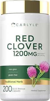 Carlyle Red Clover Capsules 1200mg | 200 Count | Trifolium Pratense | Non-GMO, Gluten Free | Red Clover Blossom Extract Supplement on Amazon.ae - Price Tracker