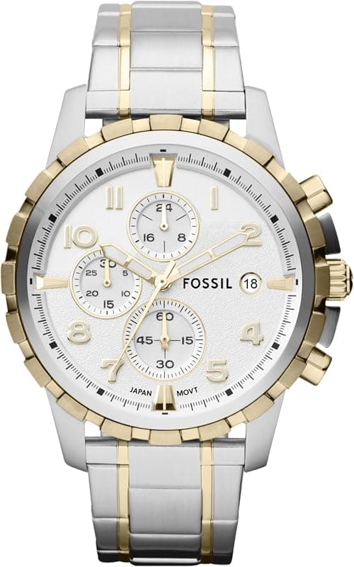 Fossil Men's Dean Stainless Steel Quartz Dress Chronograph Watch on Amazon - Best Deal Finder