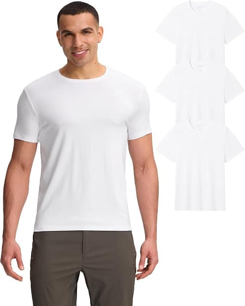 Pioneer Camp Mens Bamboo T Shirt Ultra Soft White Plain Tshirts Shirts for Men Cooling Crew Neck Casual Basic Tee Shirt on Amazon - Best Deal Finder
