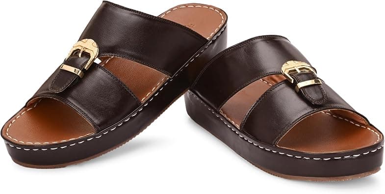 Men's Slip-On Arabic Sandal with Buckle على Amazon.ae - متتبع الأسعار