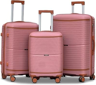 Hard Shell Unbreakable Expandable PP 3PCS Set(20/24/28 Inch) Luggage Lightweight, Secured Lock, Smooth Wheels Suitcase on Amazon - Best Deal Finder