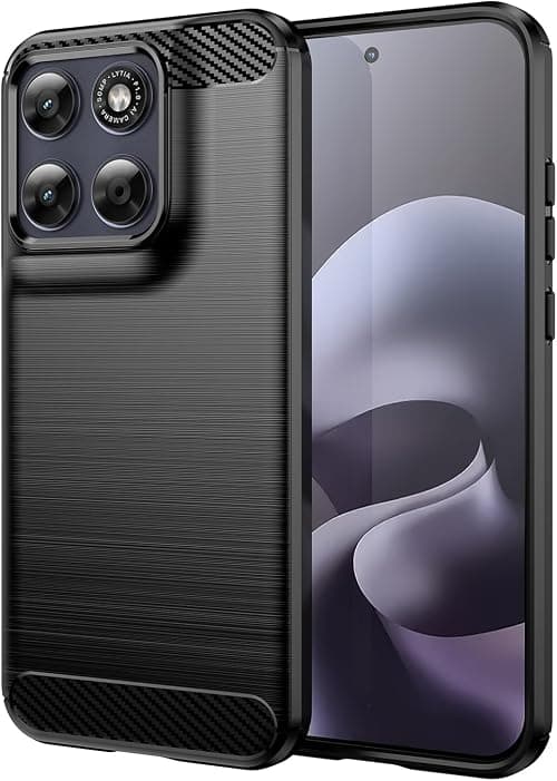 Effcotuo Case for Motorola Moto G67/G77 5G - Flexible Premium Carbon Fibre TPU Case, Shockproof, Non-Slip for Motorola Moto G67/G77 – Black on Amazon.ae - Price Tracker