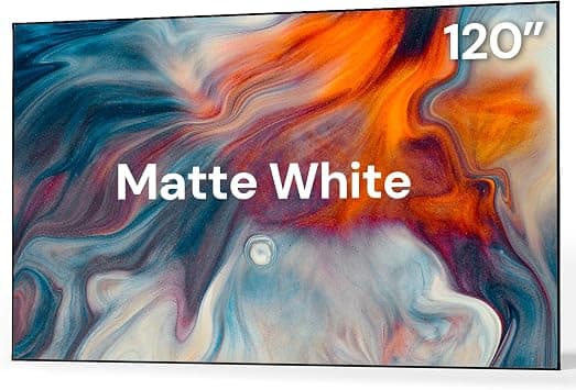Valerion 120-inch Fixed Frame Projector Screen, 1.3dB Gain, 80% Picture Quality Enhancement, 4K/8K Ultra HD, 3D Compatible, Works with Long Throw, Short Throw & Ultra Short Throw Projectors على Amazon.ae - متتبع الأسعار