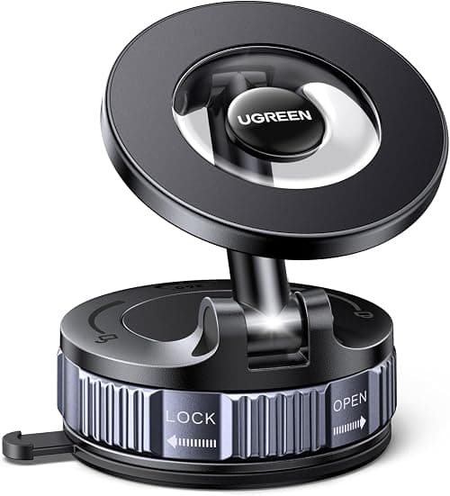 UGREEN Car Phone Holder for Magsafe Car Mount Strong 3600gf Magnetic Car Mobile Holder with Vacuum Suction Base & 360° Rotating Metal Arm for iPhone 17/16/15 Series & Android Universal Car Phone Stand on Amazon.ae - Price Tracker
