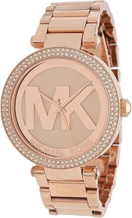 Michael Kors Parker Women's Watch, Stainless Steel and Pavé Crystal Watch for Women with Steel, Leather, or Silicone Band - متتبع أسعار Amazon.sa