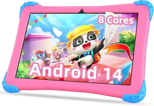 Fivahiva Kids Tablet 10 inch Android 14 with Case for Kid 3-12, Octa-core, 64GB (512GB Expansion), WiFi 6, 6000mAh, Parental Controls, Google Kids Space(Pink) on Amazon.ae - Price Tracker