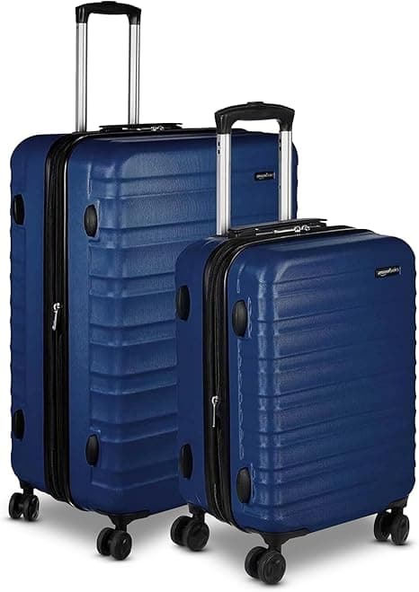 Amazon Basics 2-piece set Hardside spinner Luggage- 21/30 inch (55/78 cm), Material: ABS, Navy blue on Amazon.ae - Price Tracker