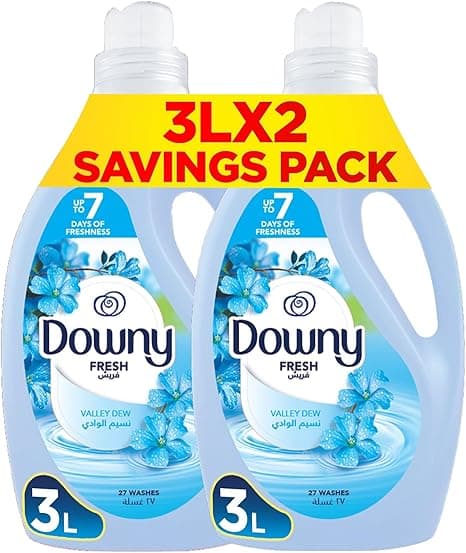 Downy Valley Dew 3L Dual Pack, Regular Fabric Softener, Dilute on Amazon.ae - Price Tracker