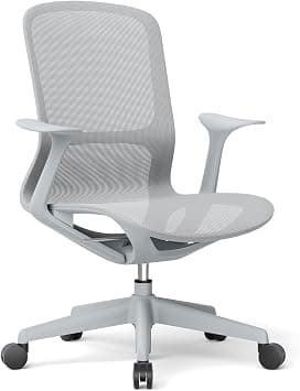 Navo, WAVE Chair Ergonomic Mesh Office Chair | S Curve Design with Tilt Function | Fixed Armrests | Nylon Base | Supportive Desk Chairs for Adults كرسي (Grey) on Amazon.ae - Price Tracker