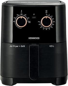 KENWOOD Airfryer + Grill XL 4.5L 1300W Air Fryer with Grill Function, Recipe Book, Rapid Hot Air Circulation for Frying, Grilling, Broiling, Roasting, Baking and Toasting HFP40.000BK Black on Amazon.ae - Price Tracker