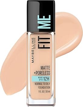 Maybelline New York Fit Me Matte Plus Poreless Foundation, Creamy Beige, 1 Fluid Ounce on Amazon.ae - Price Tracker