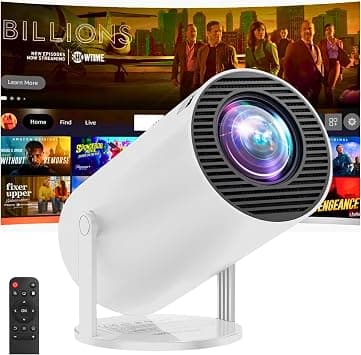 Mini Projector, Support 4K 1080P HD Portable Projector with Bluetooth and WIFI Android TV 11, 130" Screen Smart Video Projector with Speakers, Pc/Phone/HDMI/USB/PS5 for Home Theater & Outdoor Movie على Amazon.ae - متتبع الأسعار