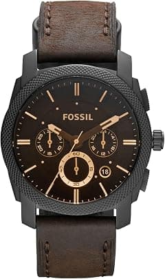 Fossil Machine Men's Black Dial Leather Analog Watch - FS4656 - Amazon.sa Price Tracker