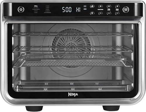 Ninja Foodi 10-in-1 Multifunction Oven, Fast Mini Oven, Countertop Oven, 10 Cooking Functions, Air Fry, Pizza, Grill, Roast, Bake, Toast and Bagel, Silver/Black, DT200ME, 2 Years Warranty on Amazon - Best Deal Finder