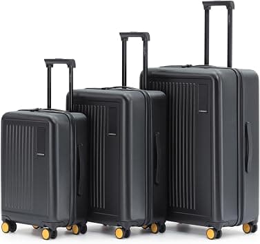 Luggage Set of 3|Cabin 40L+Medium 65L+Large 100L|German Makrolon Polycarbonate Hardshell|TSA Lock|Silent Ninja Wheels|YKK Zippers|Best for Family Trips|Mokobara Transit Luggage|Black (Money Moves 2.0) on Amazon.ae - Price Tracker