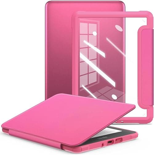 Case for Kindle Paperwhite 12th Gen 2024 7" & Kindle Colorsoft Signature Edition – Slim Durable PU Leather Cover with Clear Back, Auto Sleep Wake Function, Lightweight Protective Sleeve in Raspberry on Amazon.ae - Price Tracker