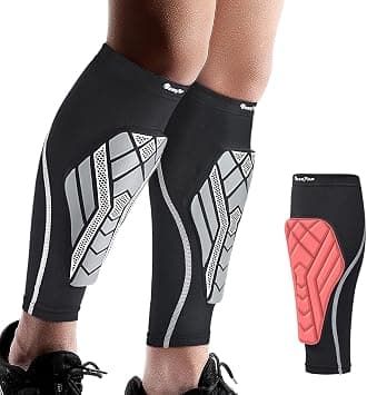 Soccer Shin Guards Pads for Kids Youth Adult, Shin Guard Sleeves for Boys Girls, Calf Compression Sleeve with Shock-Absorbing Pads, High Impact Resistant Breathable Comfortable, Lightweight(XL) على Amazon.ae - متتبع الأسعار