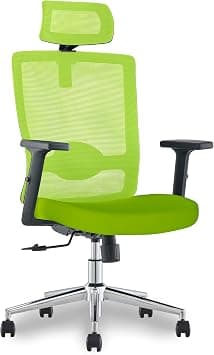 Mahmayi Sleekline T01B Modern Medium Back Office Chair Ergonomic Executive Chair Computer Chair,Adjustable Height Thick Padded Metal Base Conference Chair For Home Office Swivel Adjustable Chair Green on Amazon.ae - Price Tracker