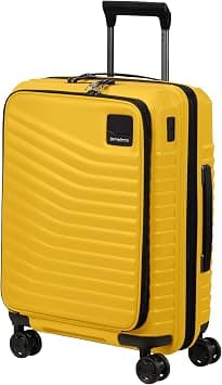 Samsonite Intuo Hard Shell Suitcase, Hand Luggage, 55 x 40 x 23/26 cm, Expandable Cabin Trolley with Front Pocket, for EasyJet & Most Airlines, 42/48 L, Yellow (Citrus) على Amazon.ae - متتبع الأسعار