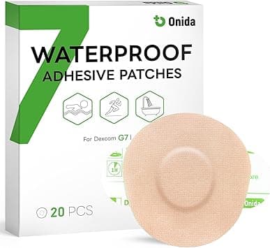 Onida Dexcom G7 Adhesive Patches 20PCS,Waterproof Over Patches for G7 Flexible CGM Tape,Pre-Cut Adhesive Medical Tape, Continuous Glucose Monitor Sensor Cover on Amazon.ae - Price Tracker