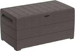 Cosmoplast Plastic Cedargrain Deck Storage Box 416 Liters For Indoors And Outdoors ( Dark Brown) - متتبع أسعار Amazon.sa