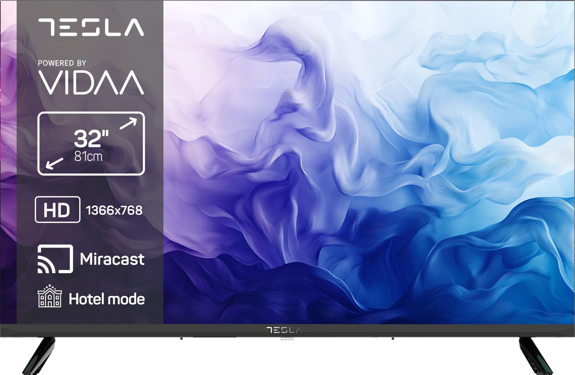 TESLA 32M335BHS Smart TV | Series 3 | 32 Inch | Vidaa OS | HD Resolution | Miracast | Netflix | Disney+ | YouTube | HDMI | 2x10W Box Speakers | Hotel Mode | Black | G plug on Amazon.ae - Price Tracker