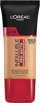 L'Oreal Paris Cosmetics Makeup Infallible Pro-Matte Liquid Longwear Foundation, Honey Bisque 108.5, 1 fl; oz, 108.5 Honey Bisque on Amazon.ae - Price Tracker
