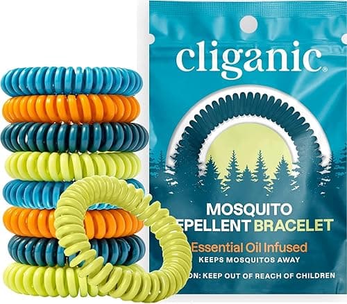 Cliganic 10 Pack Mosquito Repellent Bracelets, DEET-Free Bands, Individually Wrapped (Packaging May Vary) on Amazon.ae - Price Tracker