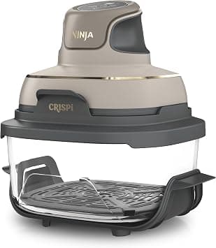Ninja CRISPi Portable Air Fryer, 3.8L, 4-in-1: Air Fryer, Oven Roast, Keep Heat, Crisp, Compact for Convenient Storage, Two Removable Glass Containers and Lids, 1700 W, Stone Gold, FN101EUSTGD - Amazon.sa Price Tracker