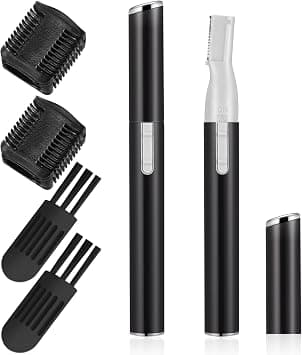 Chumia 2 Pcs Electric Eyebrow Trimmer Women Precision Face Razors Mini Shaver Battery Operated Small Facial Hair Remover with Comb Personal Epilator for Face Neck Fuzz Lips Body Arms Leg (Black) on Amazon.ae - Price Tracker