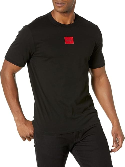 Hugo Boss mens Ribbed Crew Neck Regular Fit Center Logo T-shirt T-Shirt on Amazon - Best Deal Finder
