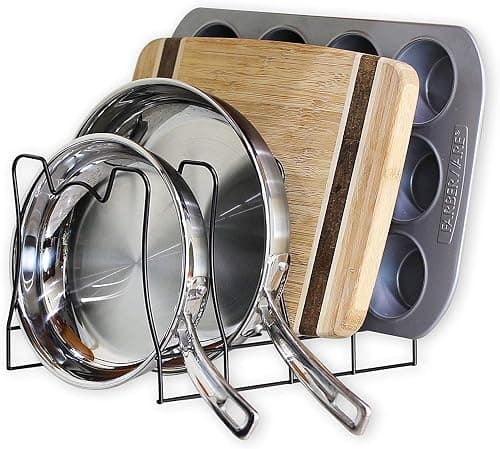 Simple Houseware (Bronze) - Kitchen Pot Lid Rack Holder Organiser, Bronze on Amazon.ae - Price Tracker