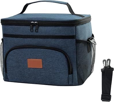 Insulated Lunch Bag for Men and women,Leak-Proof Cooler Lunch Box,Large Lunch Cooler Bag for Work,Travel,Picnic,navy blue,14L on Amazon.ae - Price Tracker